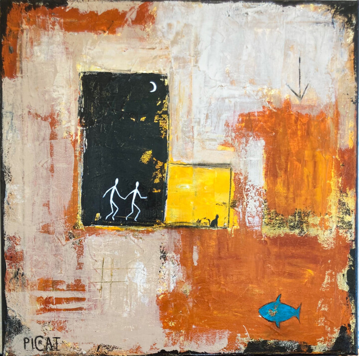 Scène de la Vie Ordinaire 6 绘画, 19.7x19.7 in