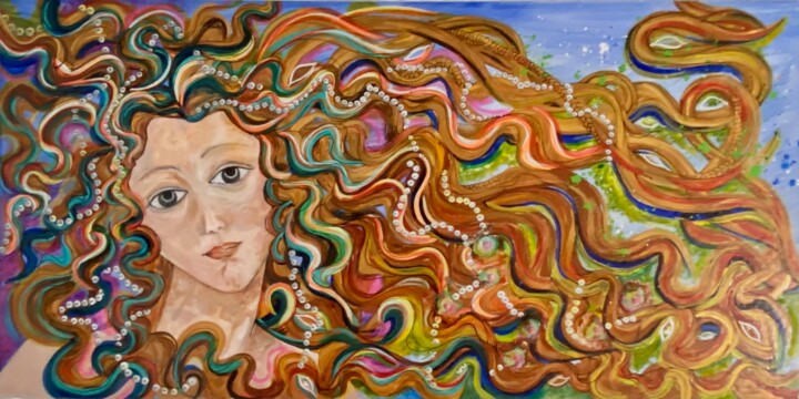 "La Venus Medusa" 绘画, 24x48 in