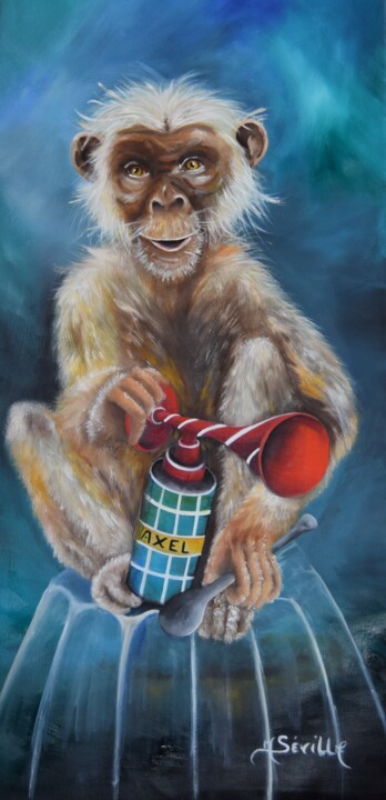 Singe 绘画, 39.4x19.7 in