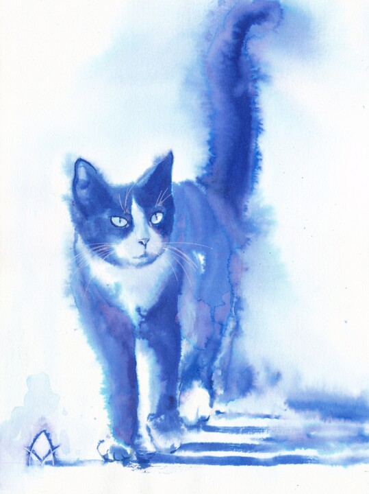 Pintura titulada "Ease" por Alyona Masterkova, Obra de arte original, Acuarela