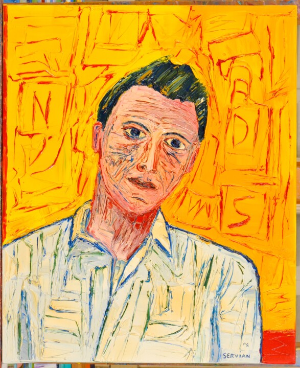 Peinture intitulée "nicolas de stael" par Frederic Servian, Œuvre d'art originale, Huile