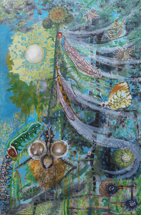 La Vie sous les bois 绘画, 25.6x16.9 in