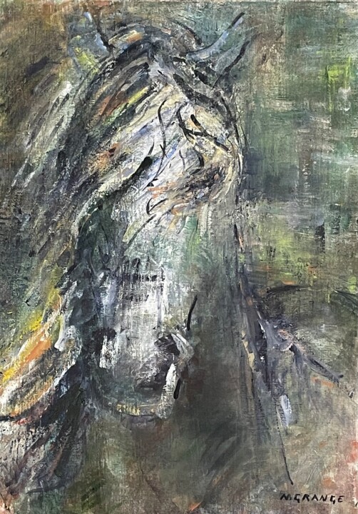 tête de cheval 绘画, 27.6x19.7 in