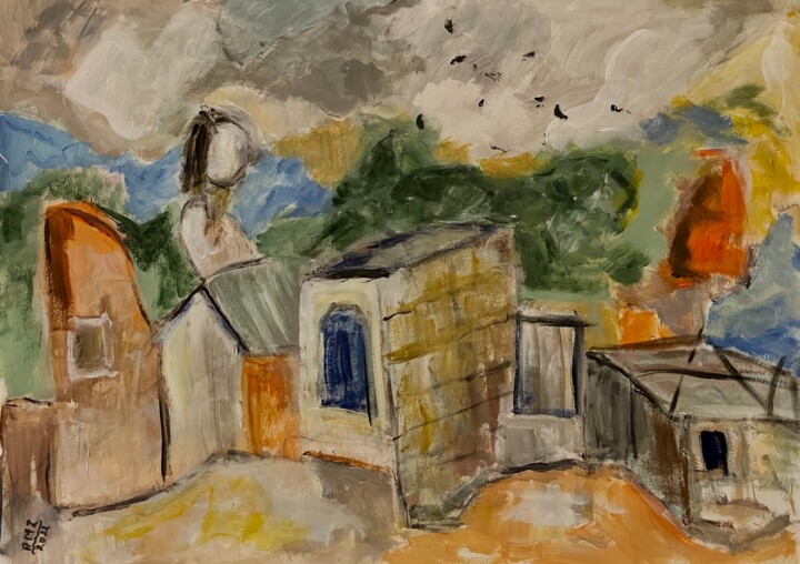 Doll House 绘画, 18x24 in