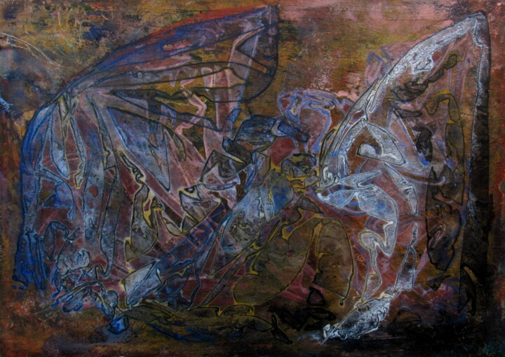 O Dragão da Maldade contra o Santo Guerreiro 绘画, 27.6x39.4 in