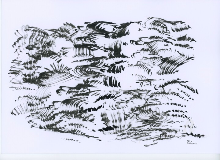 Italian Landscape 绘画, 8.3x11.7 in