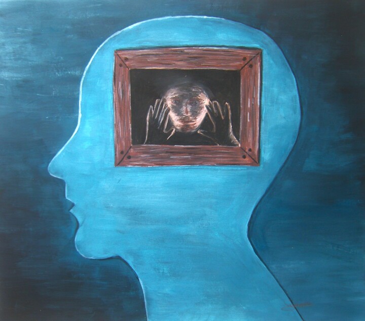 Stuck in my mind 绘画, 8.7x9.8 in