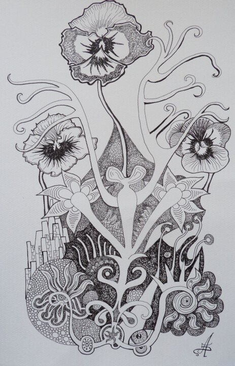 L 'Expansion des pensées 图画, 19.7x12.6 in
