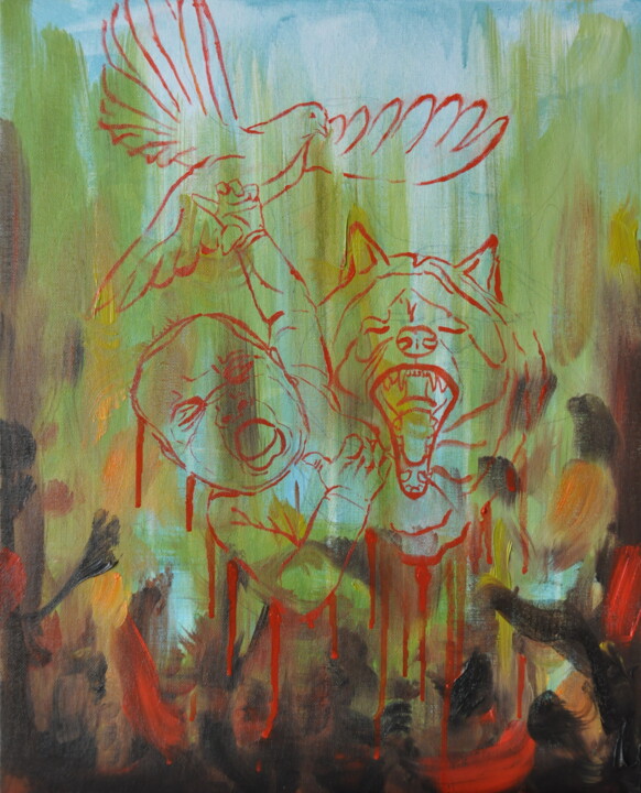 La Sainte Cruauté 2 绘画, 15.8x11.8 in