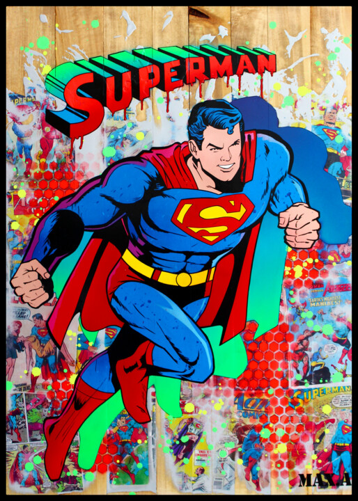 superman 3 绘画, 34.3x25.2 in