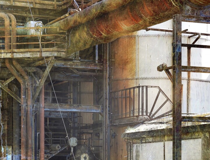 Fotografie mit dem Titel "Ancienne usine" von Claudine Ziga, Original-Kunstwerk, Manipulierte Fotografie