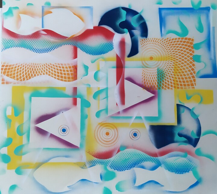 Rêves de poissons 绘画, 39.4x31.5 in