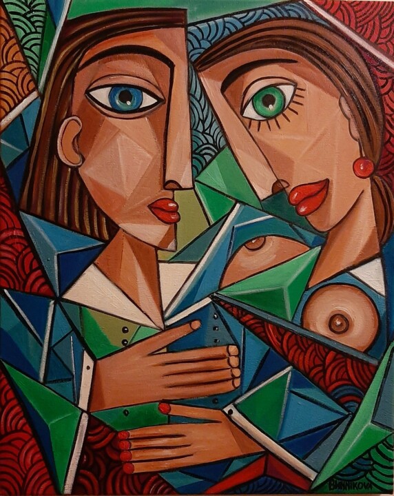 Rencontre 绘画, 19.7x15.8 in