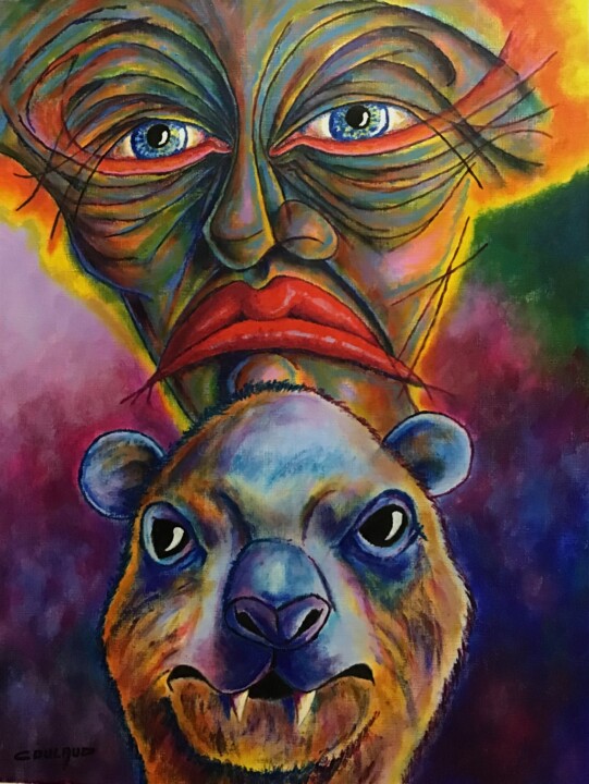 LADY DAMAN VILS 绘画, 24x18.1 in