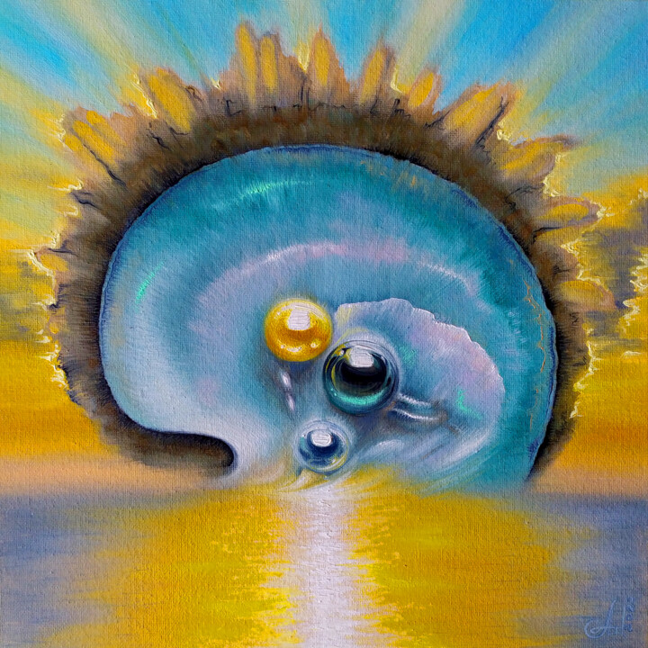 Pearly sunrise 绘画, 11.8x11.8 in