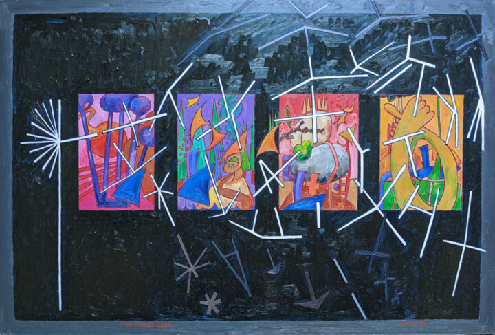 Painting titled "The Dandelion" by Gerald Shepherd F.F.P.S., Original Artwork, Oil