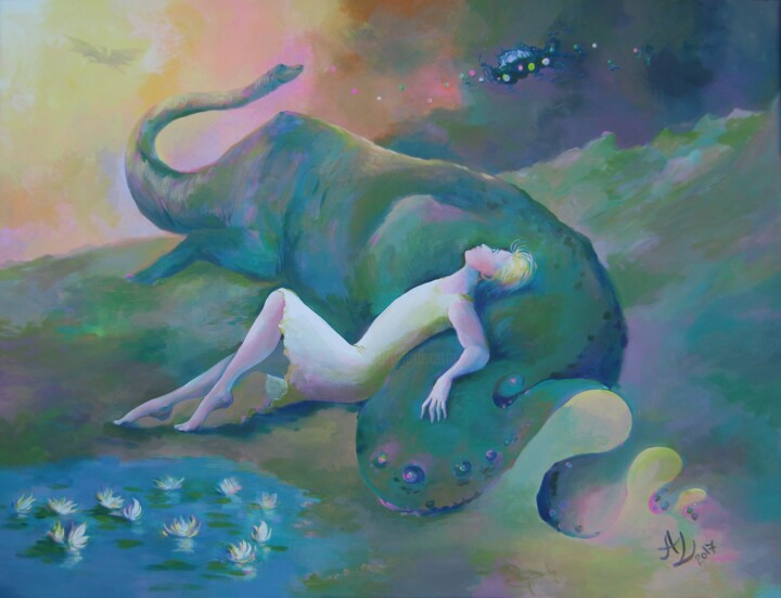 Pintura titulada "Good Old Times" por Anita Zotkina, Obra de arte original, Acrílico