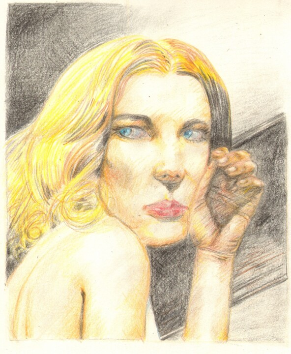 blonde romi 图画, 10.6x8.3 in