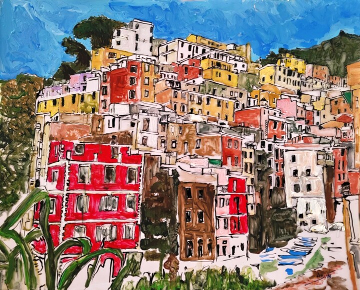 Manarola 绘画, 15.8x19.7 in