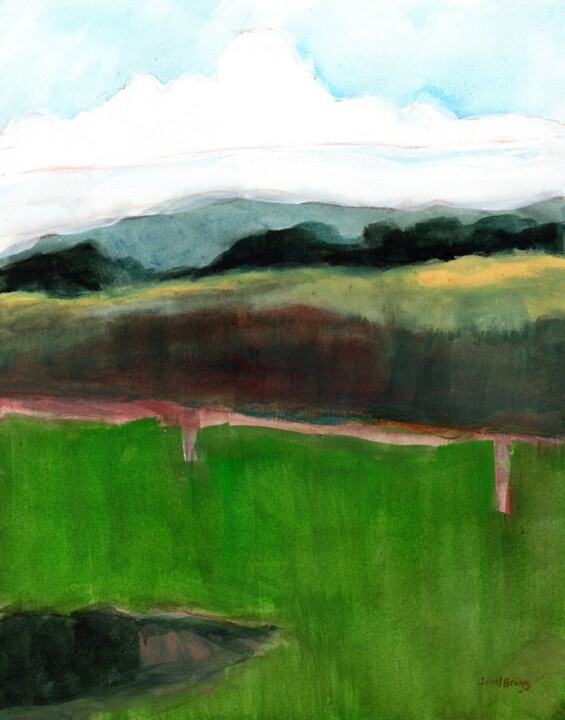 Fir Island Landscape 绘画, 22x28 in