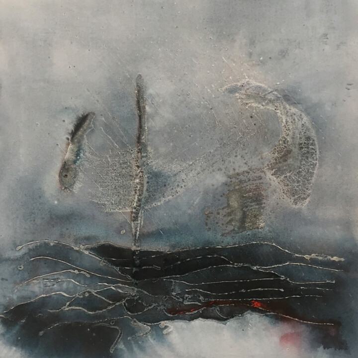Painting titled "Untitled220215" by Tsunshan, Original Artwork, Acrylic