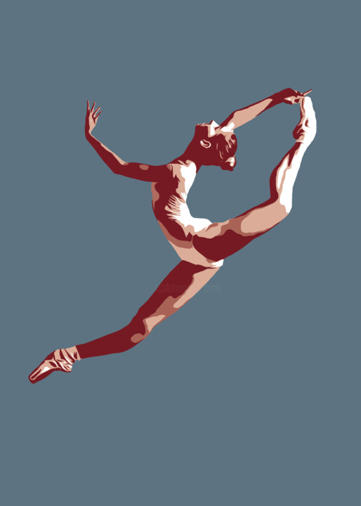 Dancer_1 绘画, 27.6x19.7 in