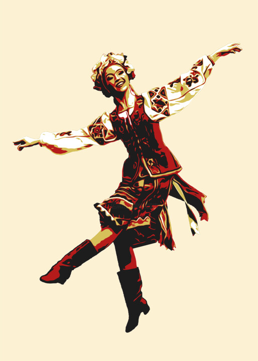 Folk dance_2 绘画, 27.6x19.7 in