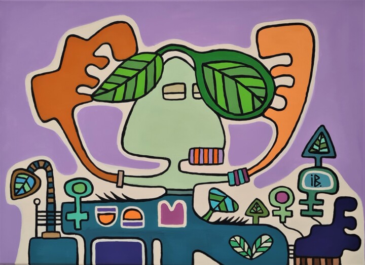 Peinture intitulée "What to wear to a g…" par Inke Bemelmans, Œuvre d'art originale, Acrylique