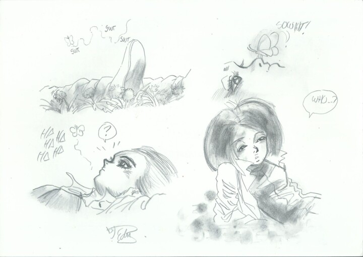 ALITA GUNNM BATTLE ANGEL Comic Manga 1991-1995 Homenaje_5 图画, 8.3x11.4 in