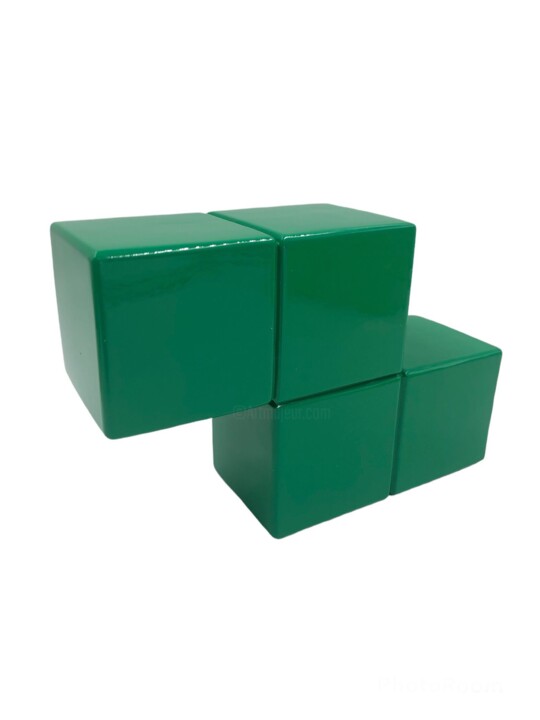 Alter Ego Cubes Green 雕塑, 5.1x7.7 in