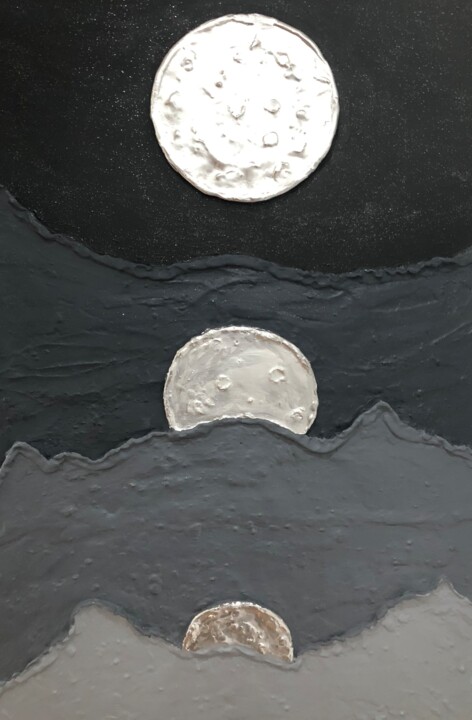 Painting titled "Luna Comanche" by Annarita Pancini, Original Artwork, Acrylic