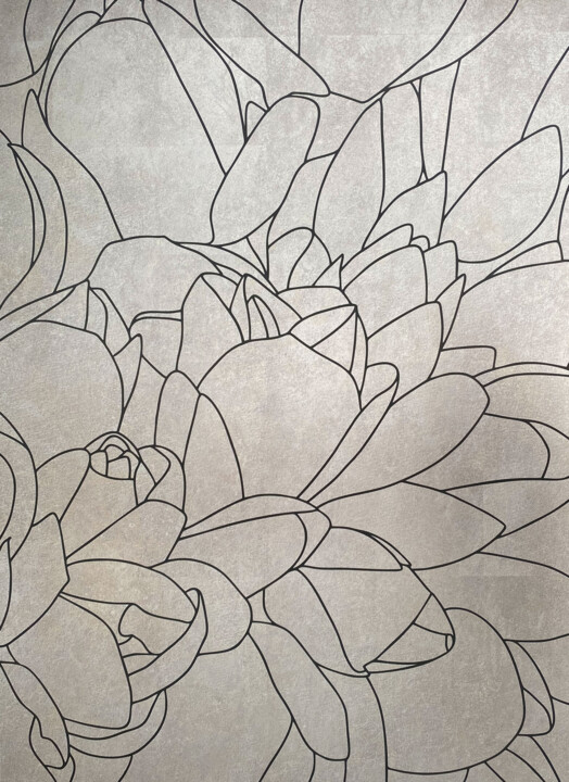 Printmaking titled "waissgold lilymagno…" by Stefanie Messerschmidt (waissgold), Original Artwork, Engraving Mounted on Othe…