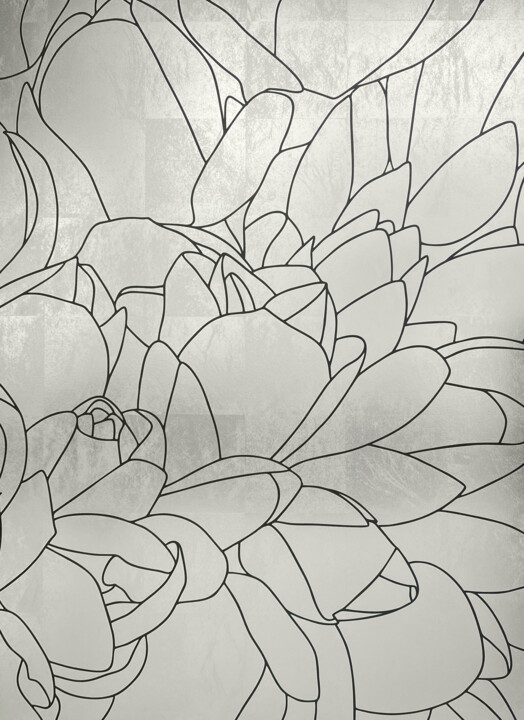 Printmaking titled "waissgold lilymagno…" by Stefanie Messerschmidt (waissgold), Original Artwork, Engraving Mounted on Othe…