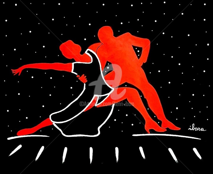 Tango rouge 图画, 15.8x19.7 in