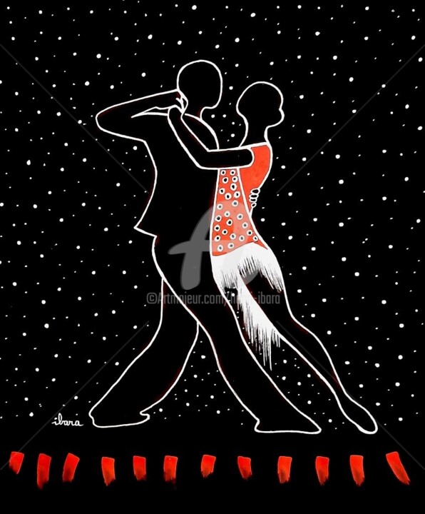 Tango noir 图画, 19.7x15.8 in