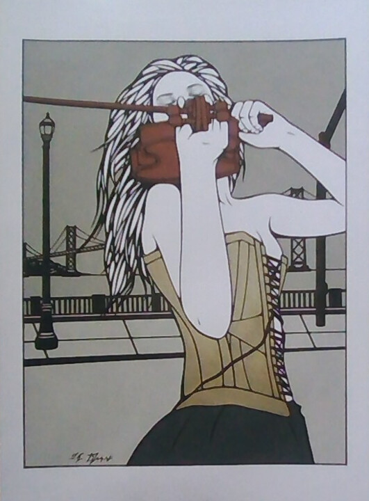 Drawing titled "Edmée." by Sophie Dumont (heavenly), Original Artwork, Acrylic