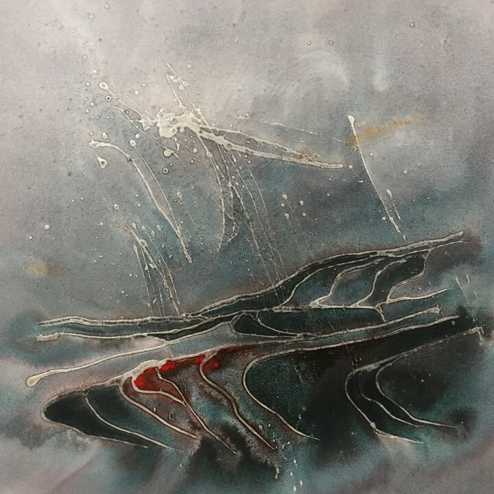 Painting titled "Untitled220412" by Tsunshan, Original Artwork, Acrylic