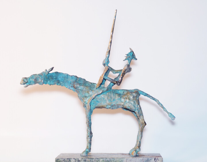 Don Quichotte 雕塑, 13x11 in