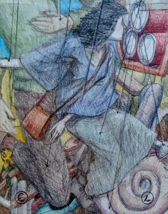 图画 标题为“Who wants to be a P…” 由Edwin Loftus, 原创艺术品, 粉彩