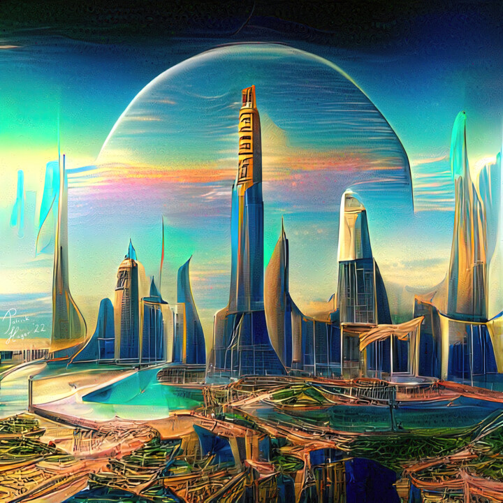 Atlantis Skyline 数字艺术