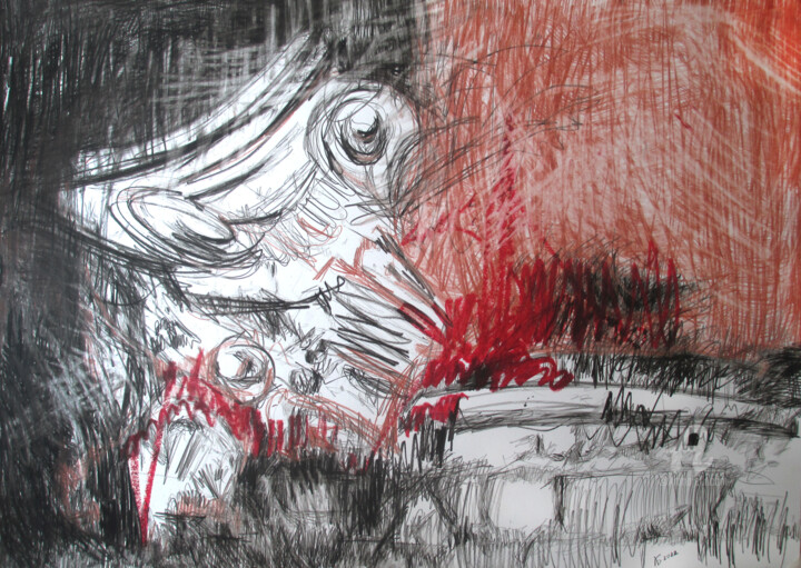 "Destruction outside, destruction inside." 图画, 24x33.9 in