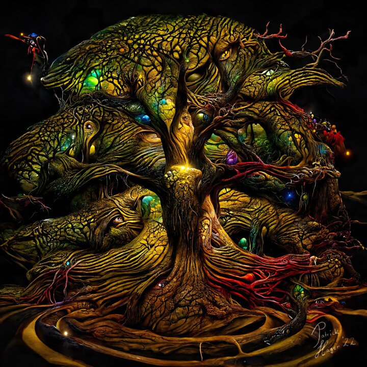 Night Tree 数字艺术