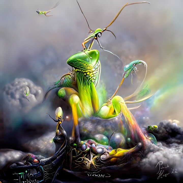 Green Mantis 数字艺术