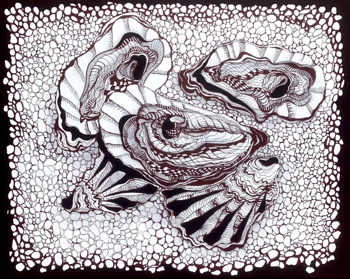 DID YOU ORDER OYSTERS? 绘画, 15.8x19.7 in