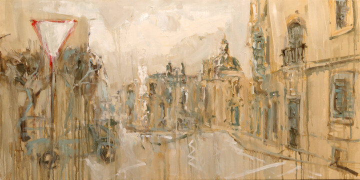 Painting titled "RC2022094 - mqabba…" by Rupert Cefai, Original Artwork, Oil Mounted on Wood Stretcher frame