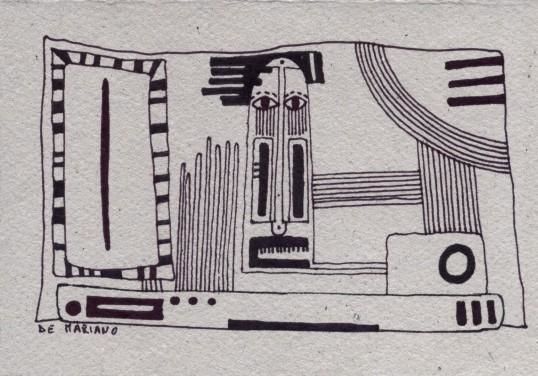 Drawing titled "Cartolina" by Filippo De Mariano, Original Artwork