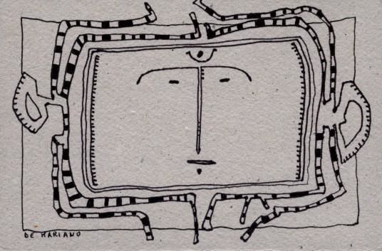 Drawing titled "Cartolina" by Filippo De Mariano, Original Artwork