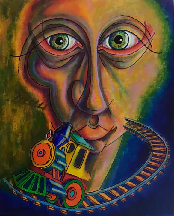 LA BELLE FERROVIAIRE 绘画, 22.4x18.1 in