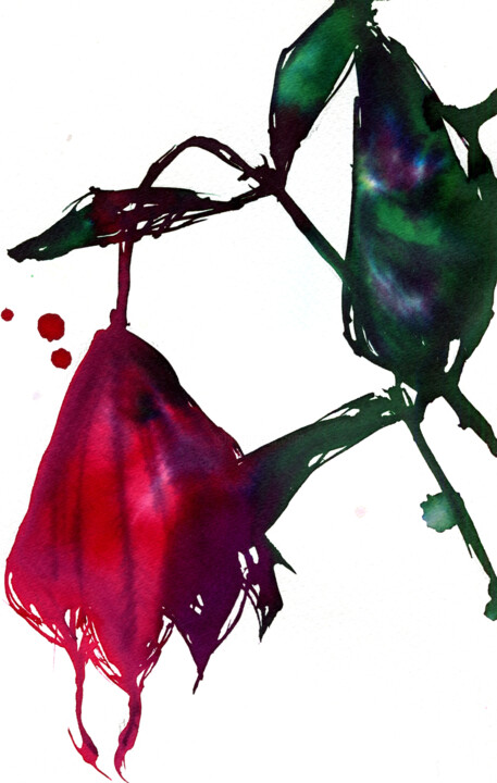 Flower #4 图画, 10.2x6.9 in