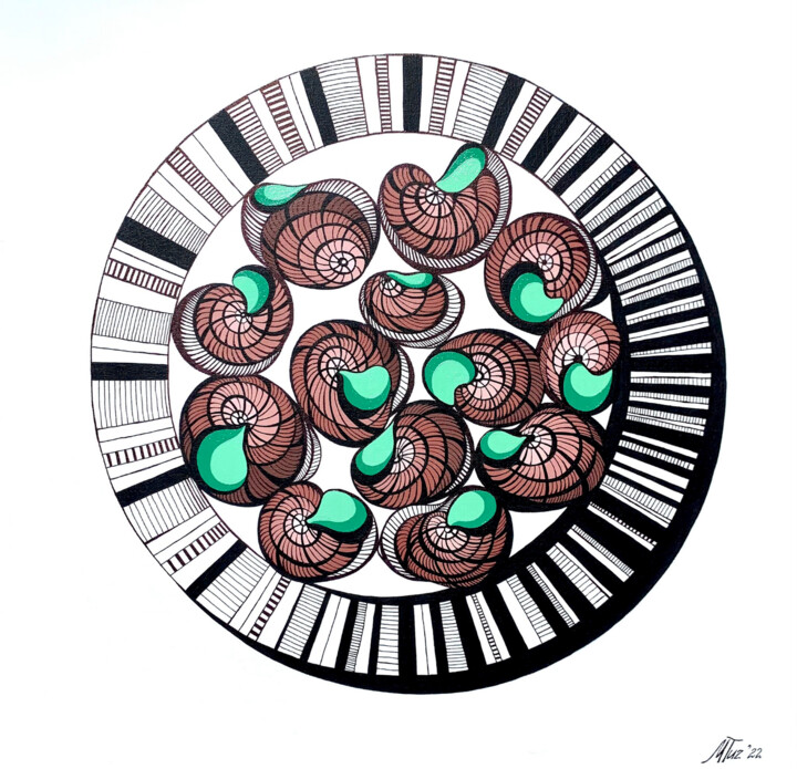 BON APPETIT 绘画, 19.7x19.7 in